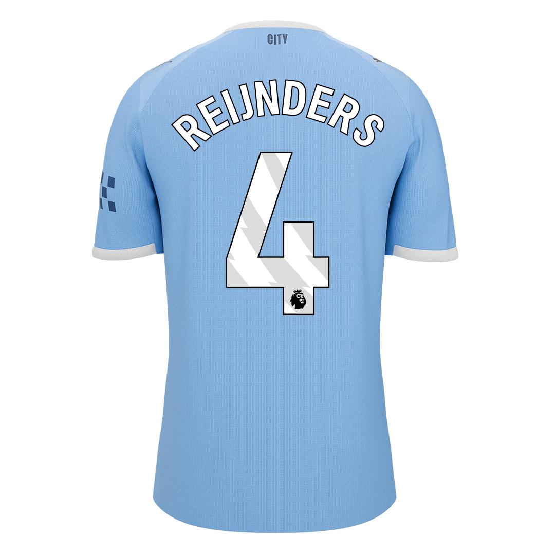 REIJNDERS #4 Manchester City Home Soccer Jersey 2025/26