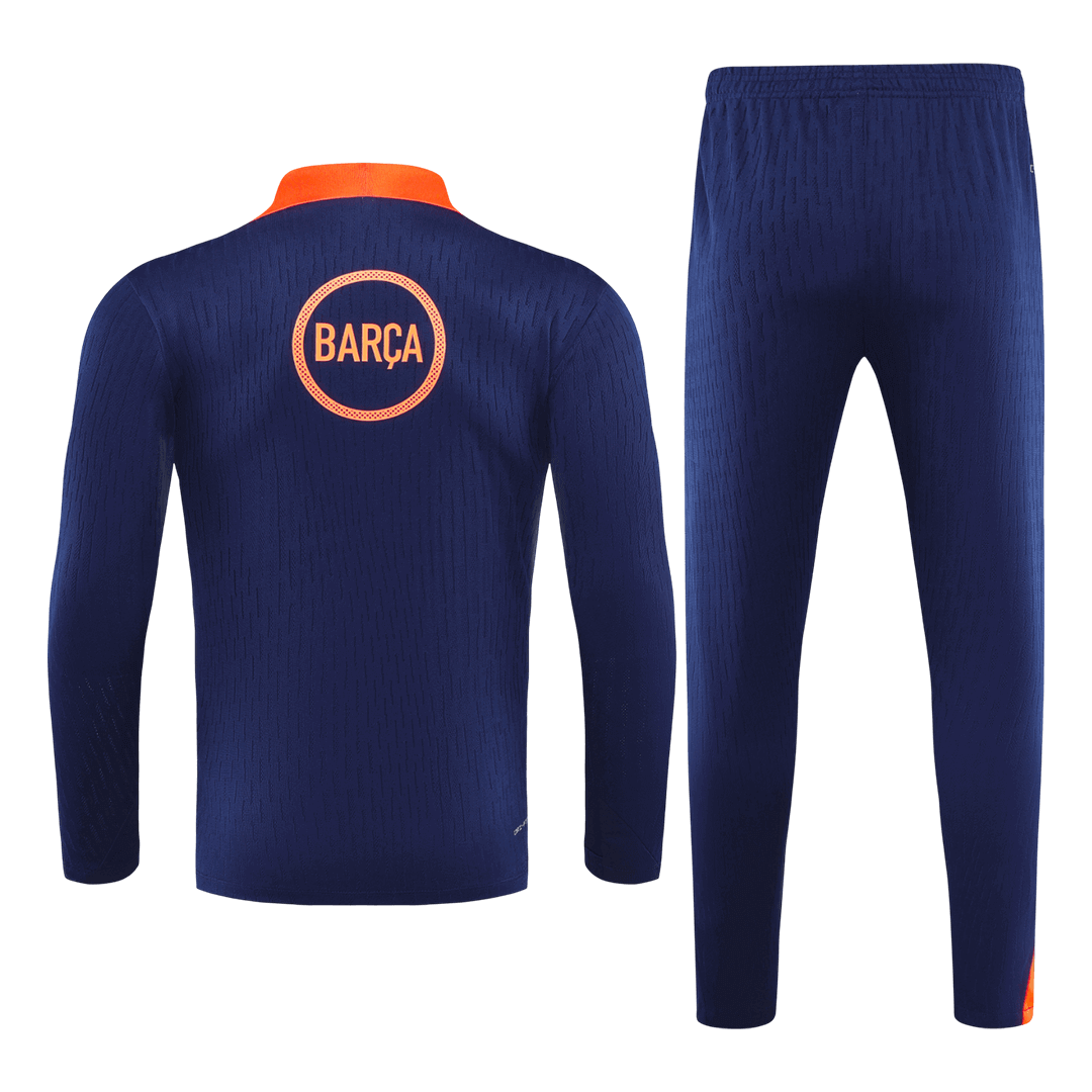 Barcelona 1/4 Zip Tracksuit 2025/26 Kids Black&Orange