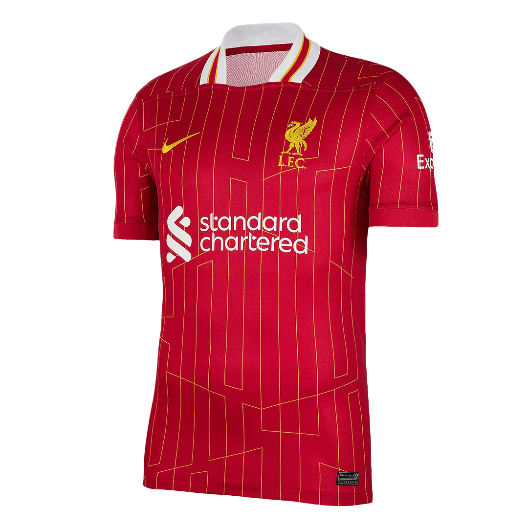 Camiseta de fútbol local del Liverpool #20 de la Champions 2024/25, roja