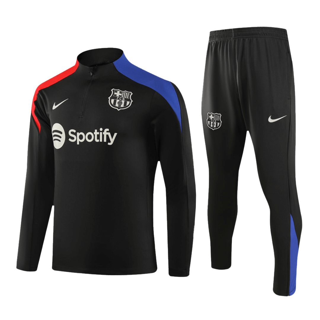 Conjunto de sudadera con cremallera del Barcelona para niño (camiseta y pantalón) 2024/25