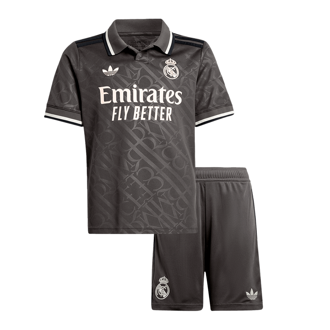 Kid's Real Madrid Third Away Soccer Jersey Kit (Shirt+Shorts) 2024/25