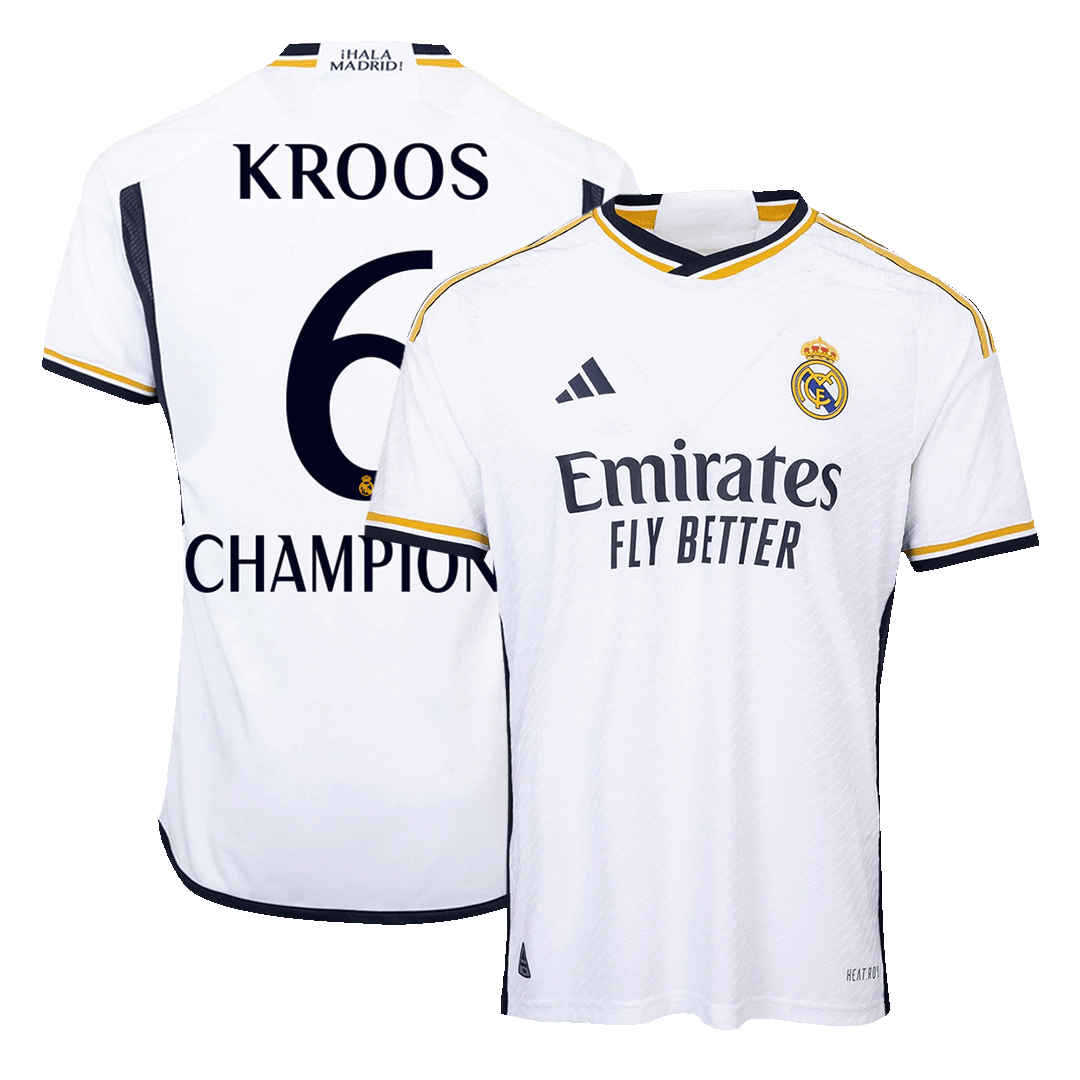 Authentic CHAMPIONS KROOS #6 Soccer Jersey Real Madrid Home Shirt 2023/24