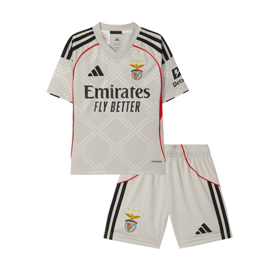 Benfica Away Kids Soccer Jerseys Kit 2025/26
