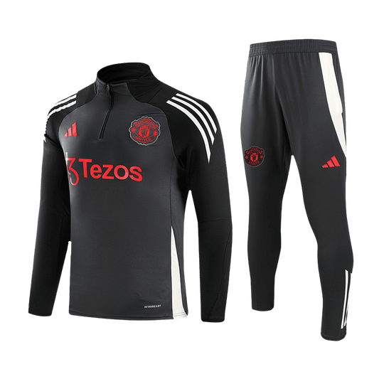 Manchester United Zipper Sweatshirt Kit(Top+Pants) 2024/25