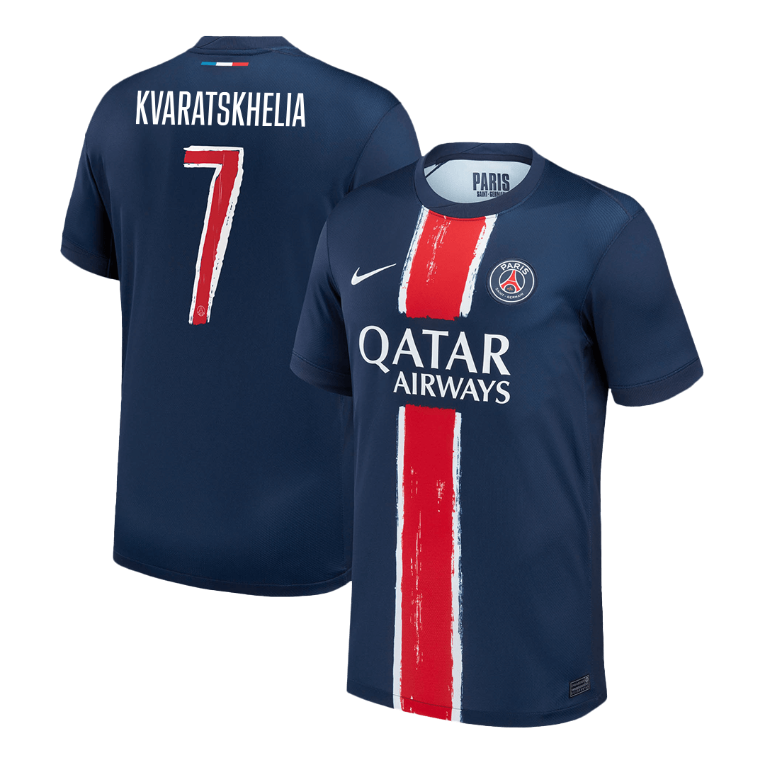 PSG KVARATSKHELIA #7 PSG Soccer Jersey Home Custom Shirt 2024/25 - UCL