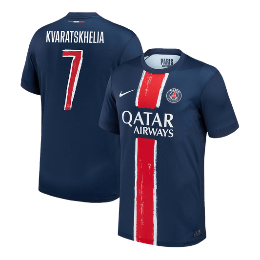 PSG KVARATSKHELIA #7 PSG Soccer Jersey Home Custom Shirt 2024/25 - UCL