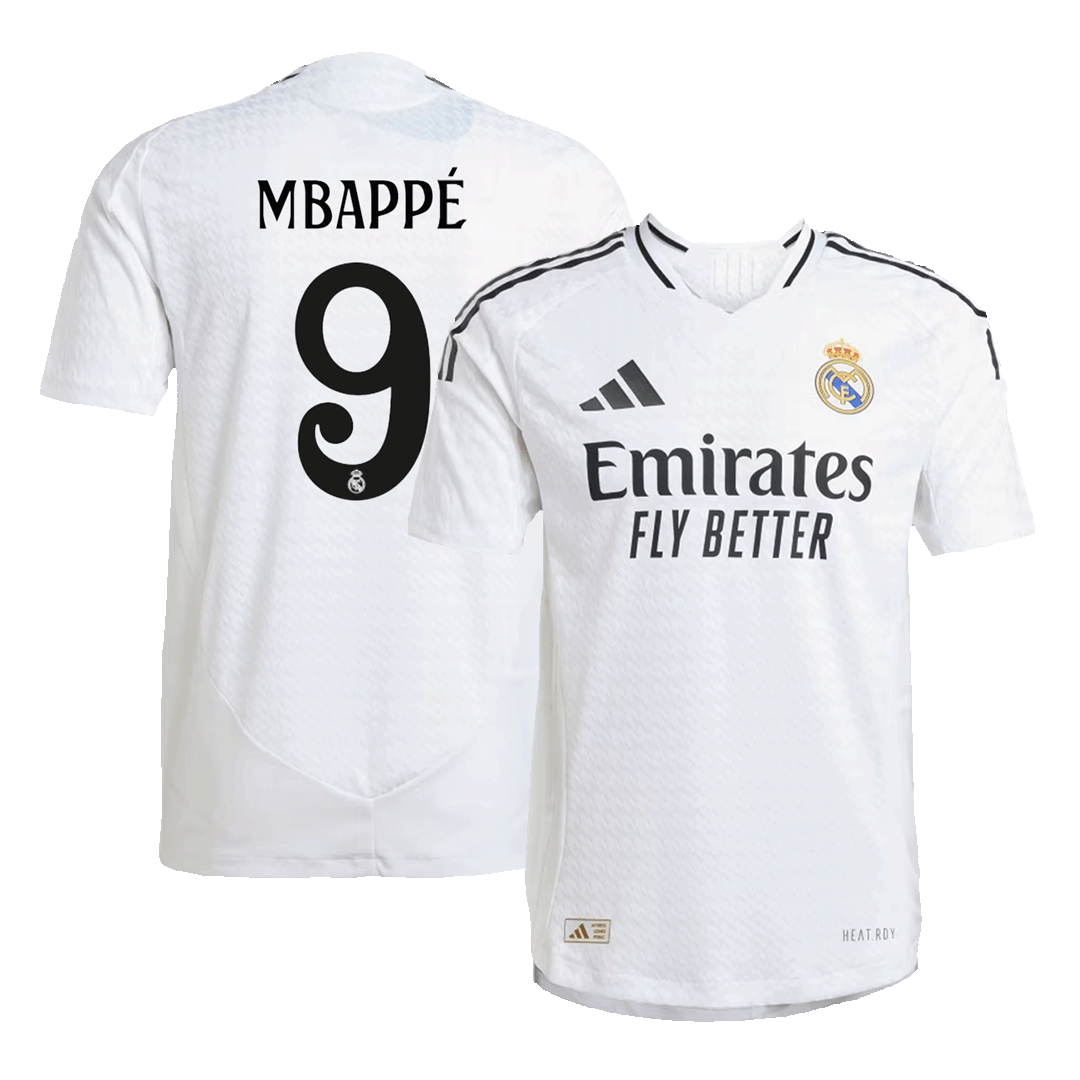 Authentic MBAPPE #9 Soccer Jersey Real Madrid Home Shirt 2024/25
