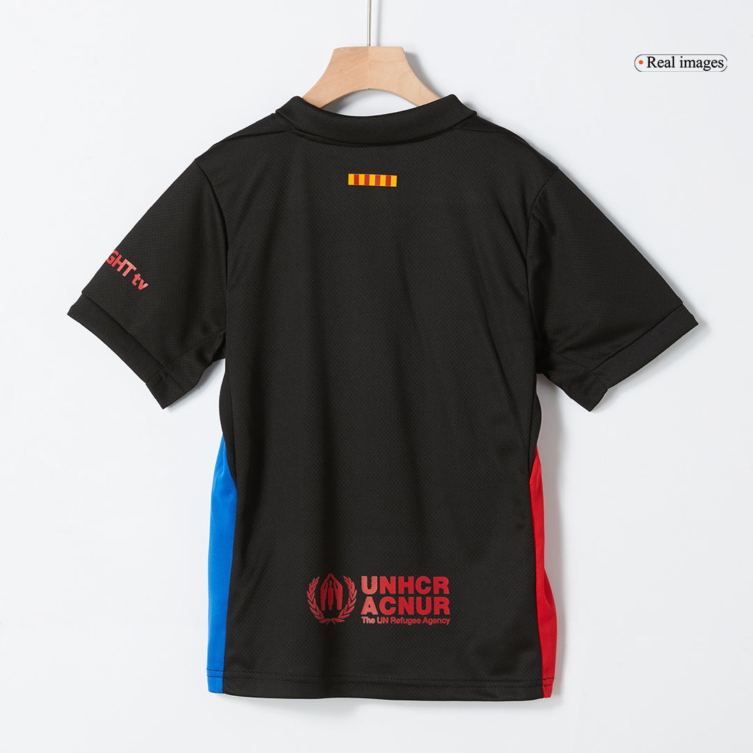 Gift-Kids Barcelona Custom Away Soccer Kits 2024/25 - Spotify Logo Without Text