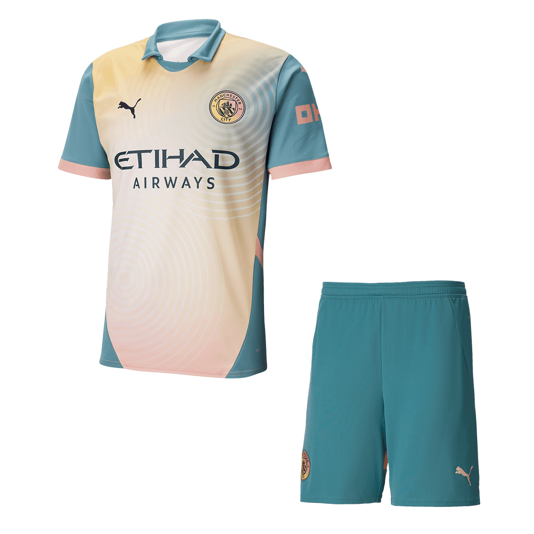 Manchester City Fourth Away Soccer Jersey Kit(Jersey+Shorts) 2024/25 - Definitely City