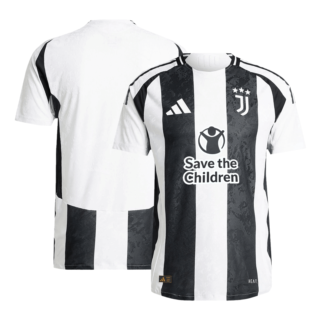 Authentic Soccer Jersey Juventus Home Shirt 2024/25 Save The Children Sponsor