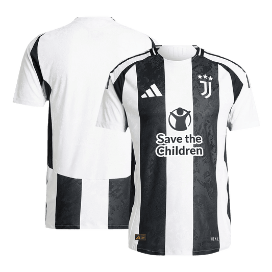 Authentic Soccer Jersey Juventus Home Shirt 2024/25 Save The Children Sponsor