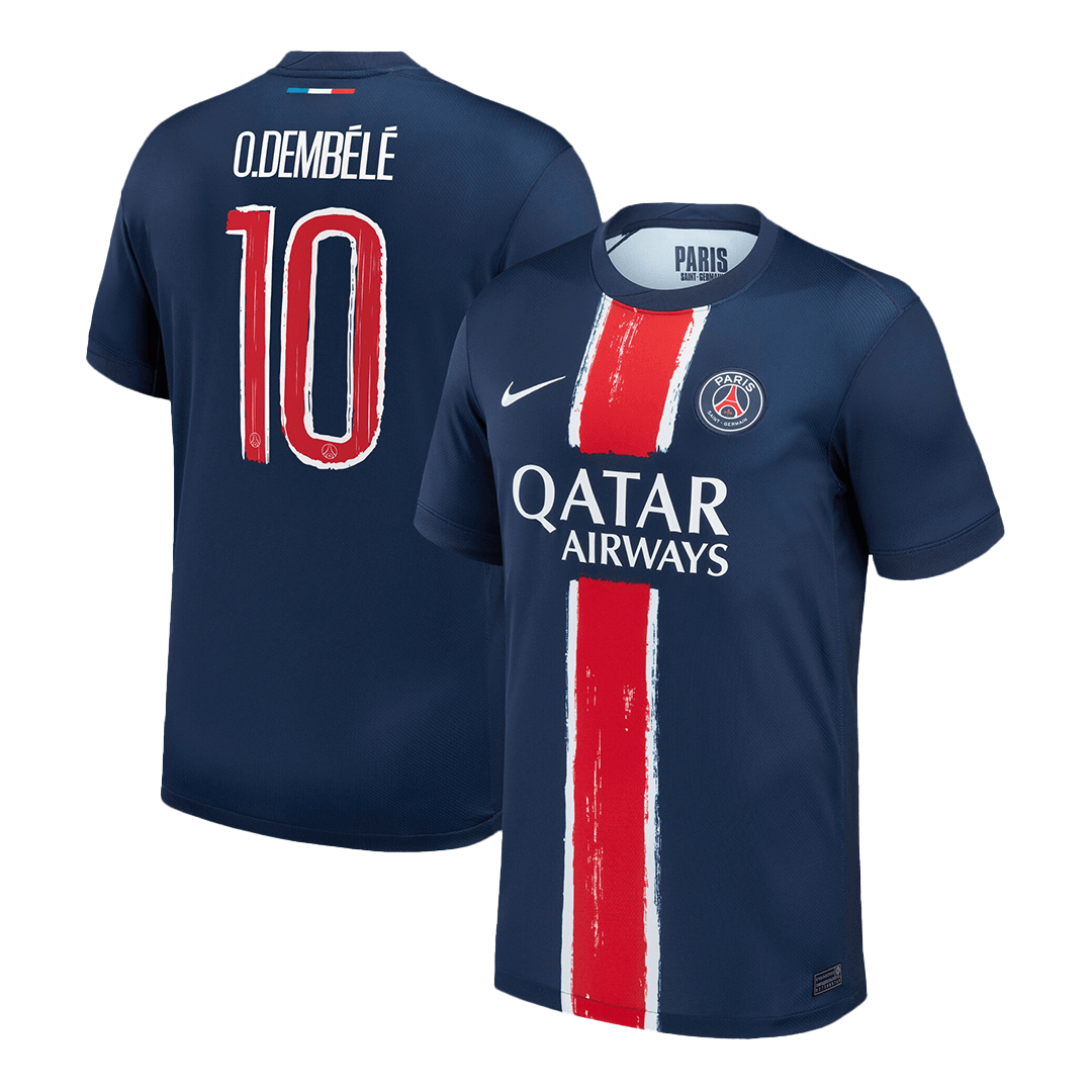 PSG O.DEMBÉLÉ #10 PSG Soccer Jersey Home Custom Shirt 2024/25 - UCL