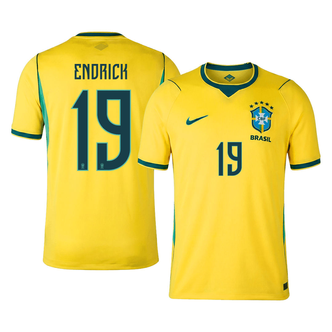 ENDRICK #19 Brazil Home Soccer Jersey World Cup 2026