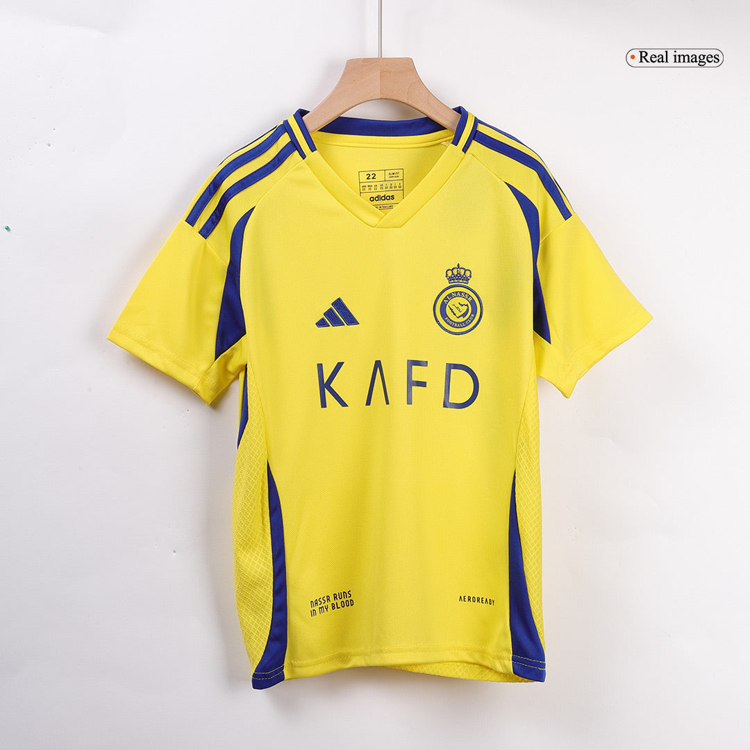 Kids Al Nassr RONALDO #7 Home Full Soccer Kits 2024/25