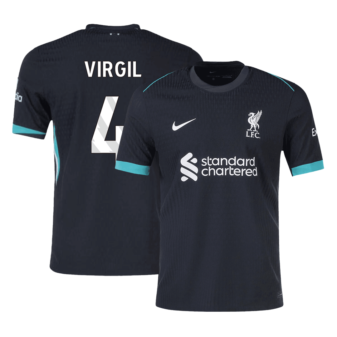 Authentic VIRGIL #4 Soccer Jersey Liverpool Away Shirt 2024/25