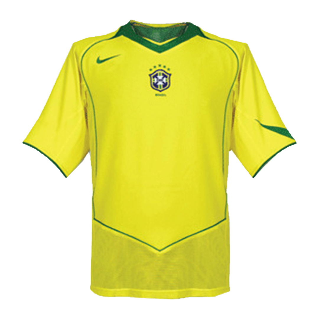 Retro 2004 Brazil Home Soccer Jersey