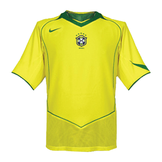 Retro 2004 Brazil Home Soccer Jersey