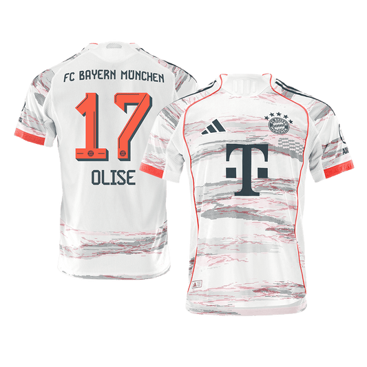 OLISE #17 Bayern Munich Away Authentic Soccer Jersey 2025/26