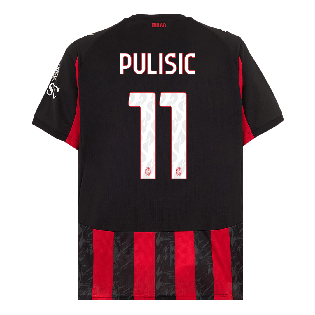 PULISIC #11 AC Milan Home Soccer Jersey 2025/26 Red&Black