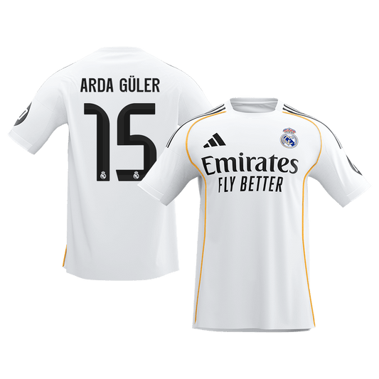 ARDA GÜLER #15 Real Madrid Home Soccer Jersey 2025/26