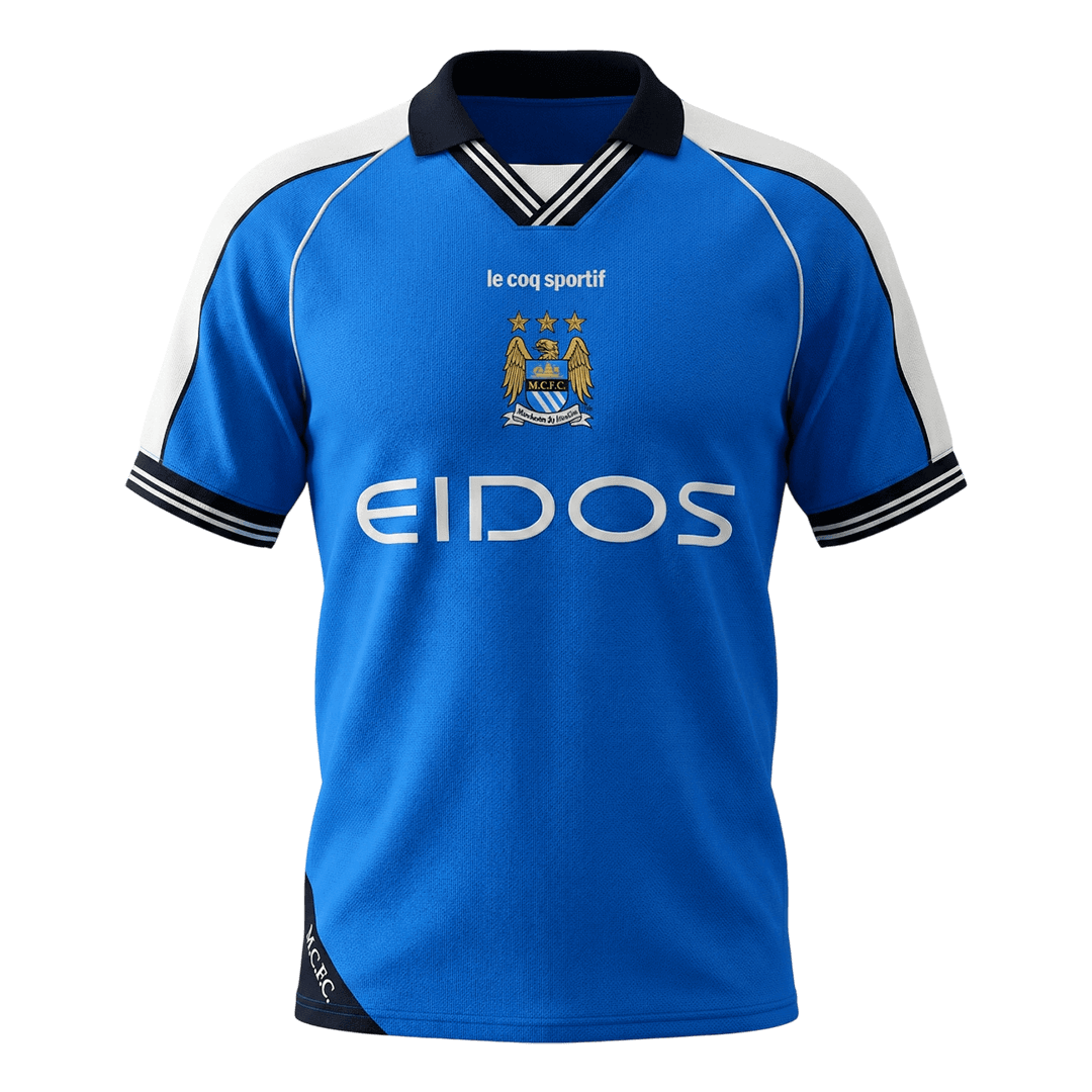 Retro Soccer Jersey Manchester City Home 1999/01