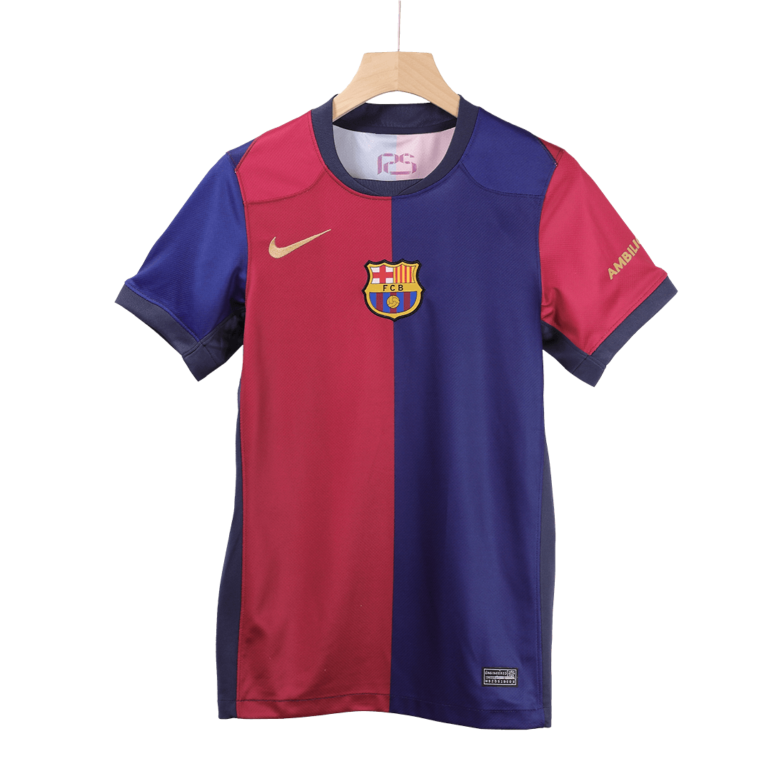 Barcelona Jersey Custom LAMINE YAMAL #19 Soccer Jersey Home 2024/25 Spotify Logo Without Text