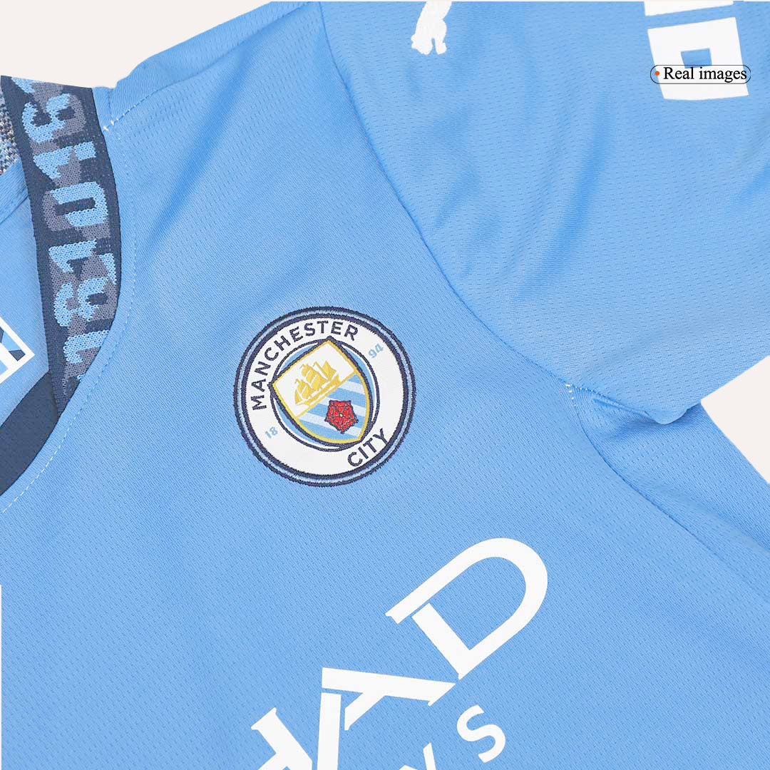 Kid's Manchester City Home Soccer Jersey Kit(Shirt+Shorts) 2024/25