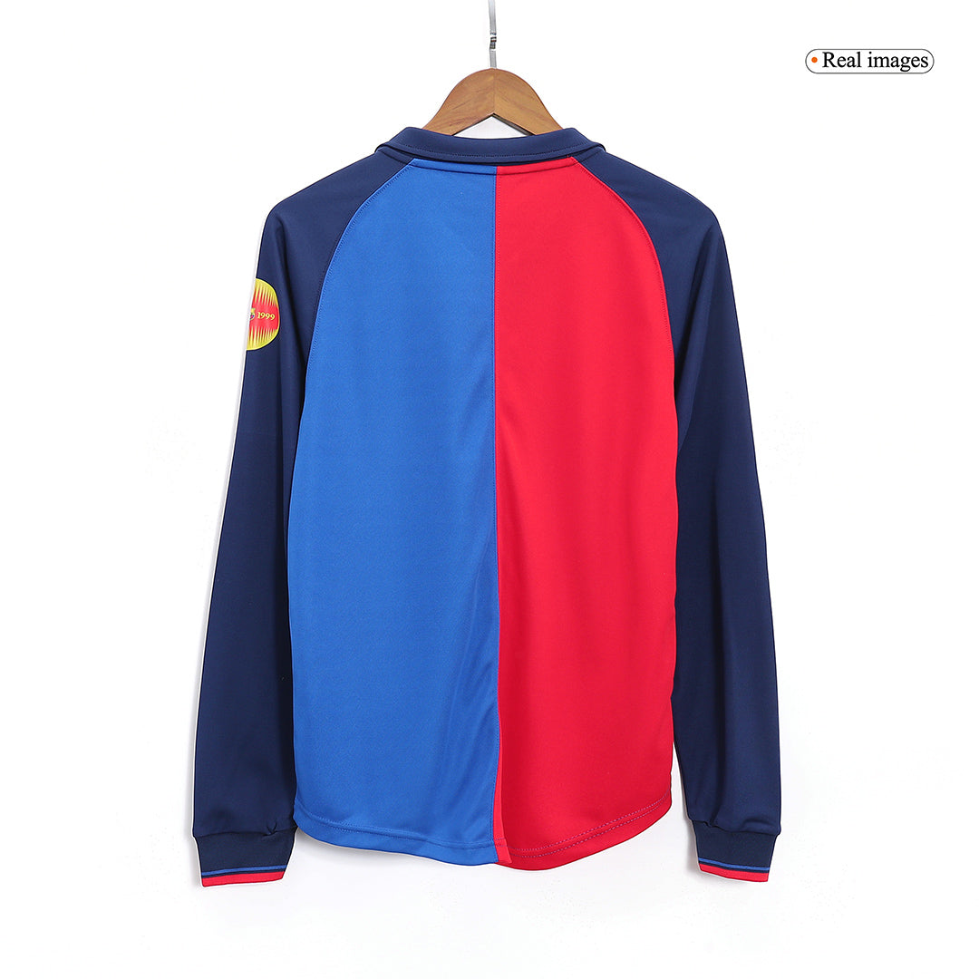 Retro Soccer Jersey Barcelona Home Long Sleeve 1999/00