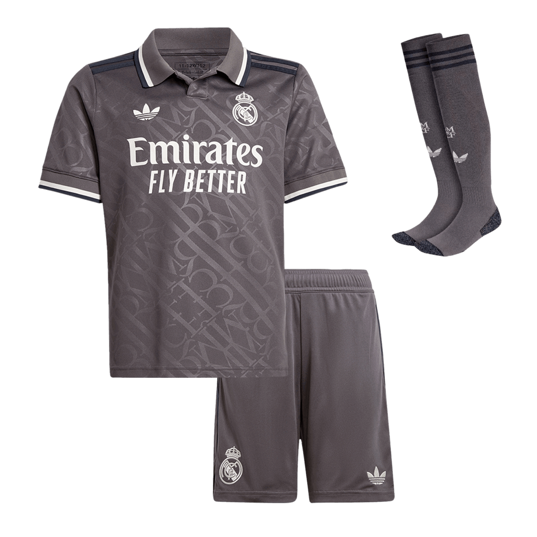 Kid's Real Madrid Third Away Soccer Jersey Kit (Shirt+Shorts+Socks) 2024/25