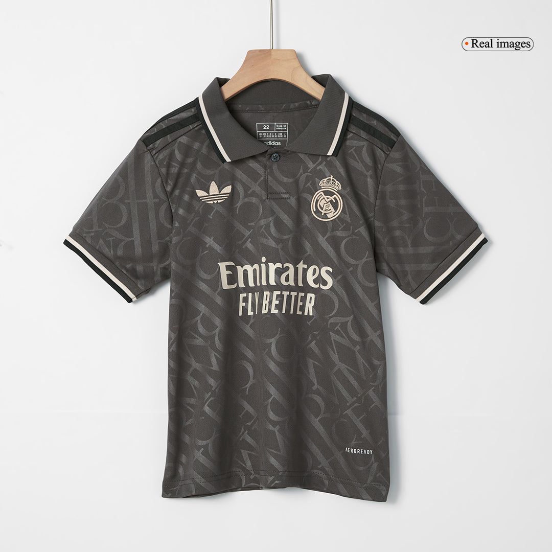 Kid's Real Madrid Third Away Soccer Jersey Kit (Shirt+Shorts+Socks) 2024/25