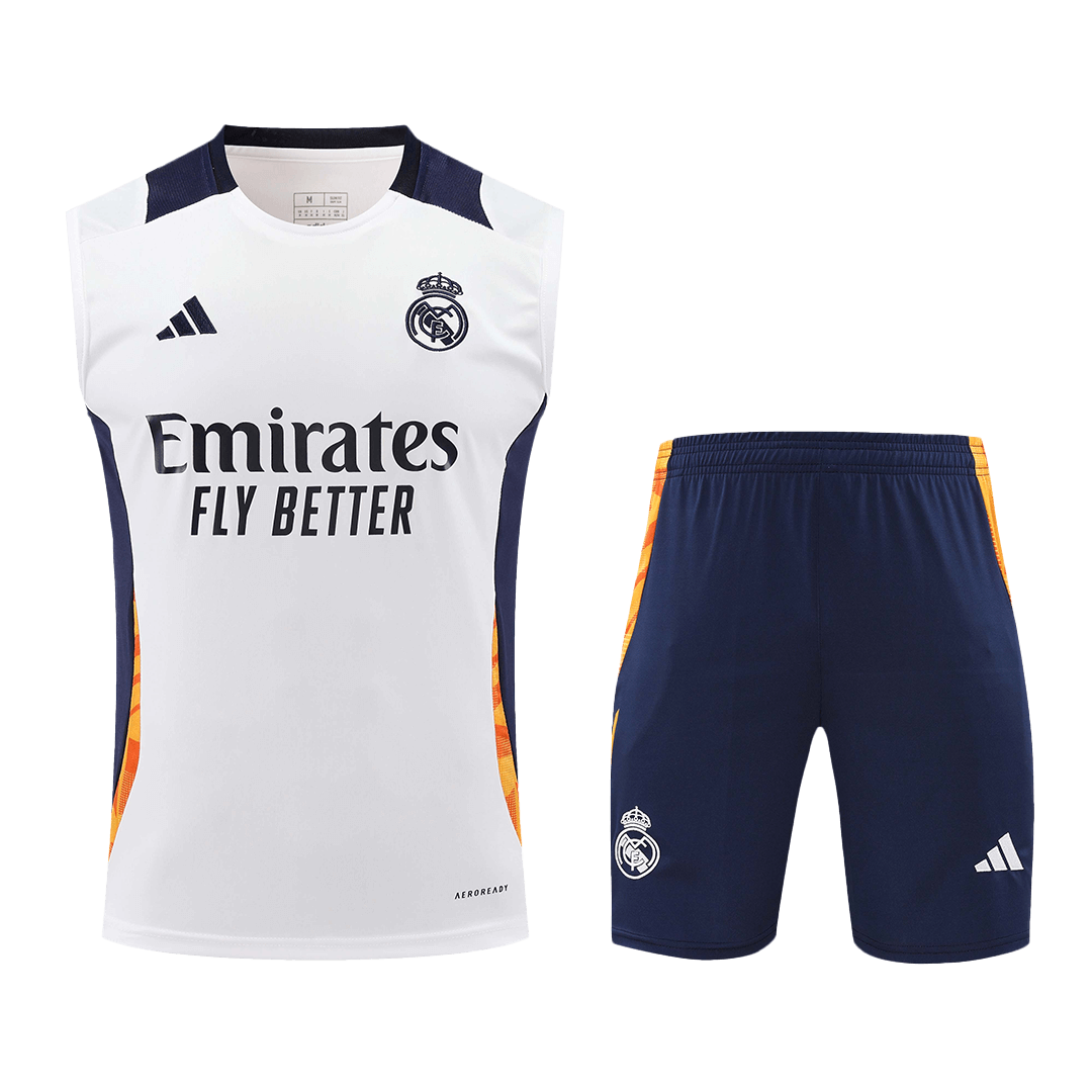 Real Madrid Pre-Match Soccer Jersey Vest Kit(Jersey+Shorts) 2024/25