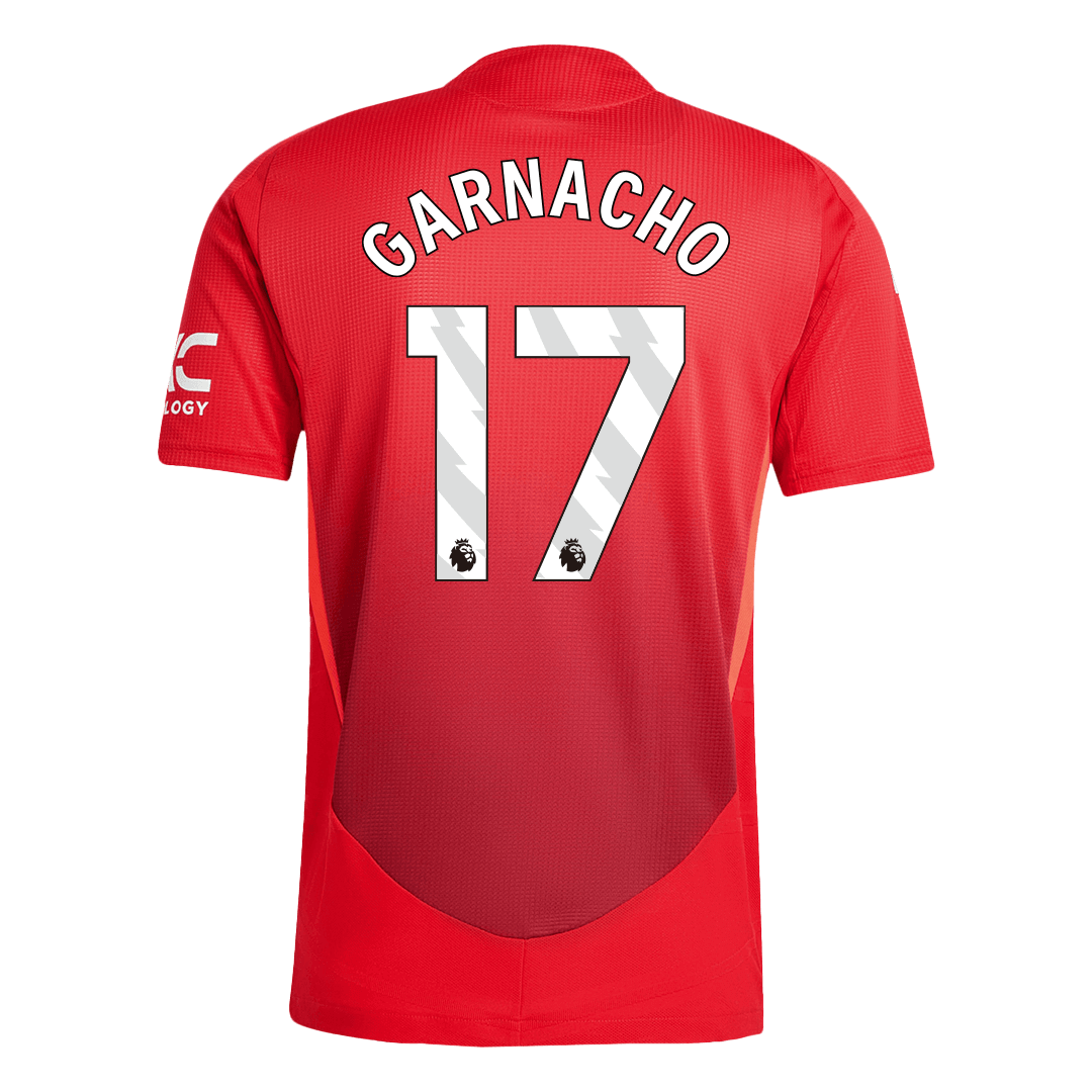 Authentic GARNACHO #17 Soccer Jersey Manchester United Home Shirt 2024/25