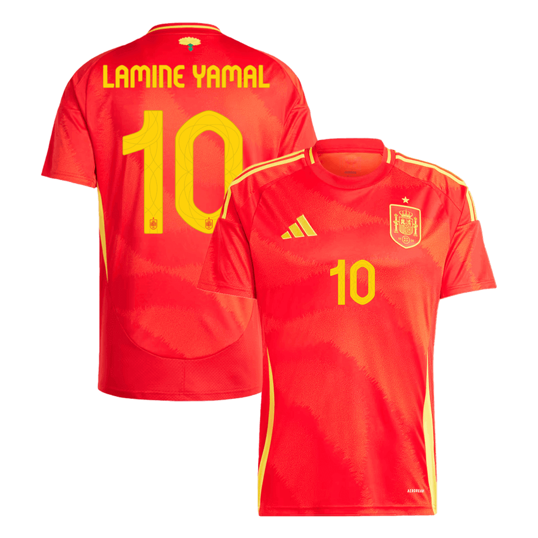 Spain Jersey Custom LAMINE YAMAL #10 Soccer Jersey Home 2024