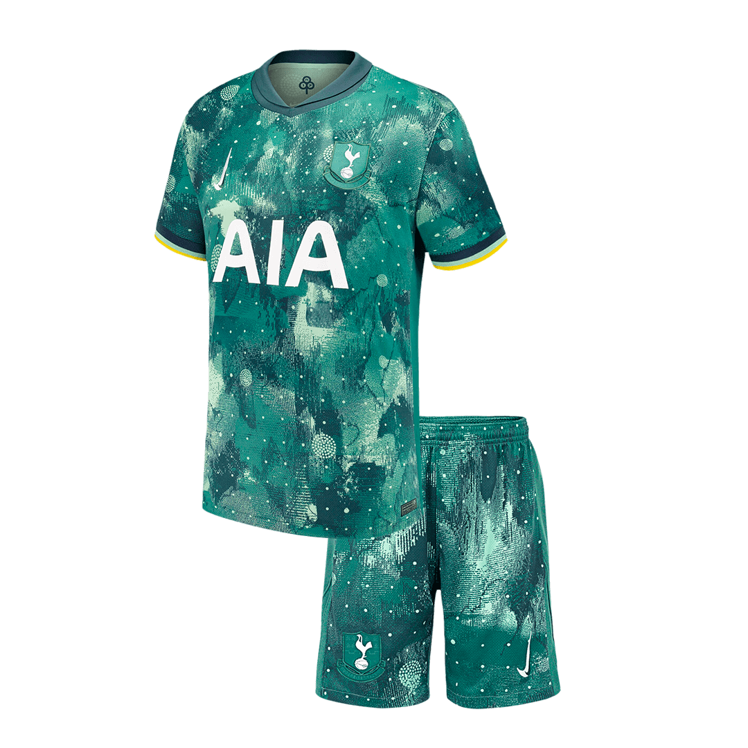 Kid's Tottenham Hotspur Third Away Soccer Jersey Kit(Shirt+Shorts) 2024/25