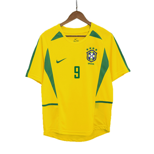 RONALDO #9 Brazil Retro Jersey Home Soccer Shirt 2002/03