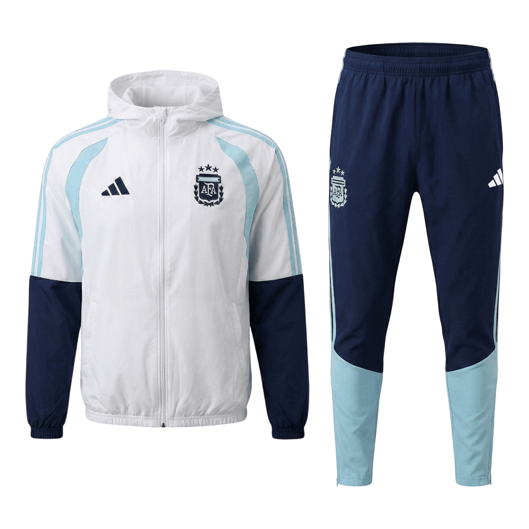 Argentina Hoodie Training Tracksuit Kit(Top+Pants) 2026 White