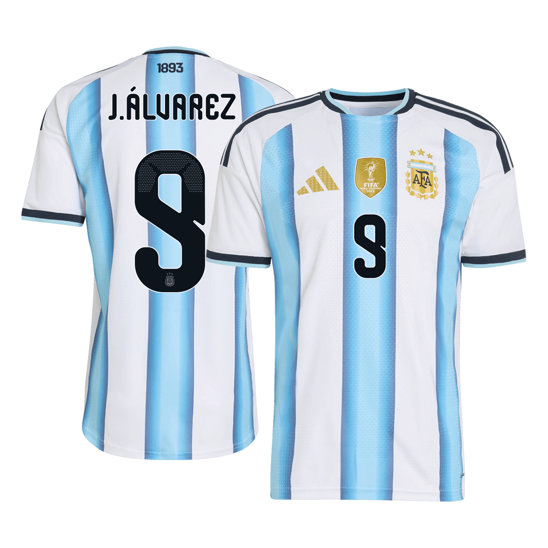J.ÁLVAREZ #9 Argentina Home Player Version Jersey World Cup 2026