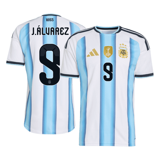 J.ÁLVAREZ #9 Argentina Home Player Version Jersey World Cup 2026