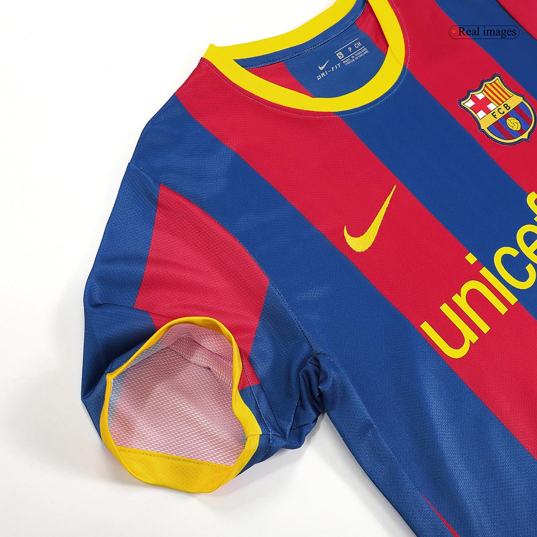 Retro Jersey DAVID VILLA #7 Barcelona Retro Jersey Home Soccer Shirt 2010/11