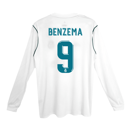 Retro Jersey BENZEMA #9 Real Madrid Retro Jersey Home Soccer Shirt 2017/18