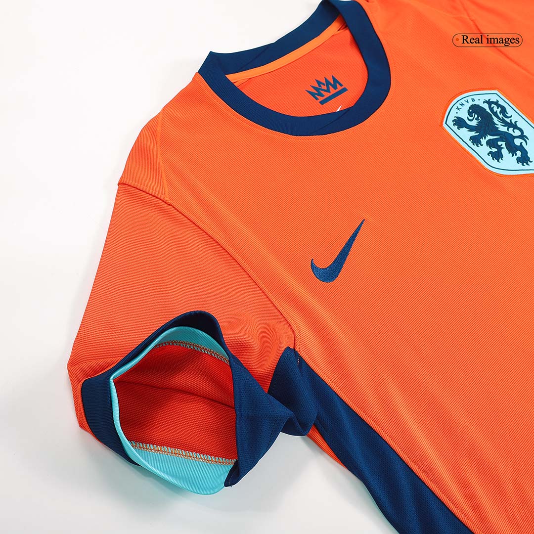 Netherlands Soccer Jersey Home Custom Shirt 2024