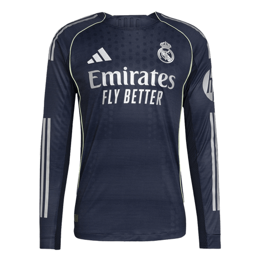 Player Version Real Madrid Away Long Sleeve Soccer Jersey 2025/26