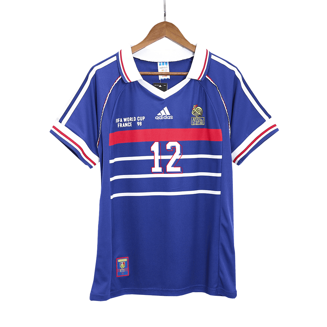 Retro HENRY #12 1998 France World Cup Home Soccer Jersey