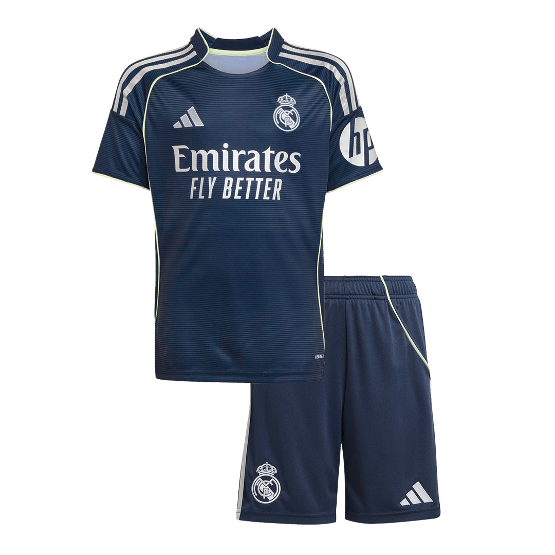 Real Madrid Away Kids Soccer Jerseys Kit 2025/26