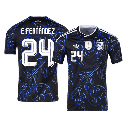 E. FERNÁNDEZ #24 Argentina Away Soccer Jersey World Cup 2026
