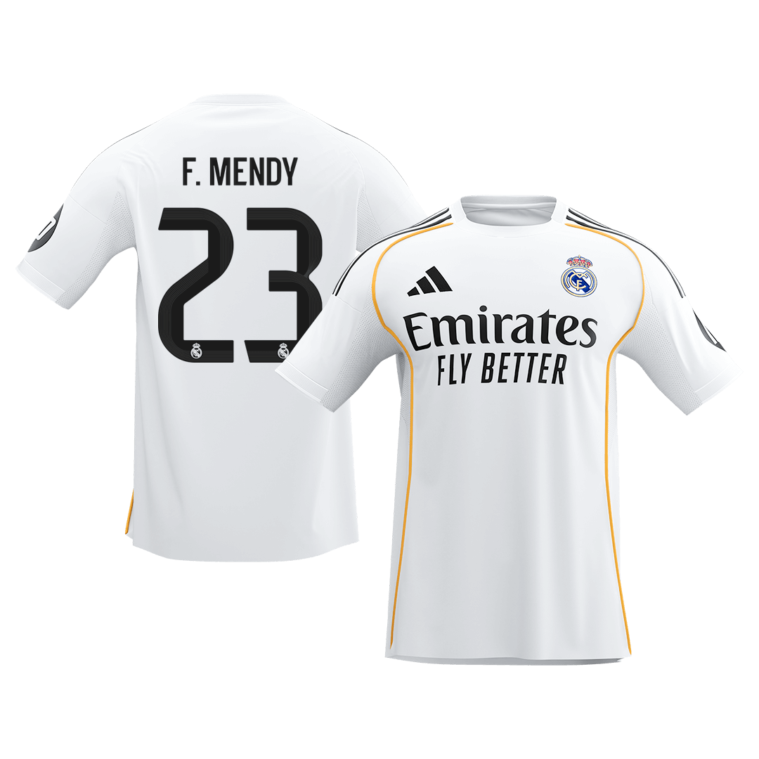 F.MENDY #23 Real Madrid Home Soccer Jersey 2025/26