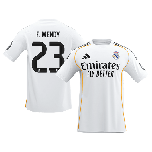 F.MENDY #23 Real Madrid Home Soccer Jersey 2025/26