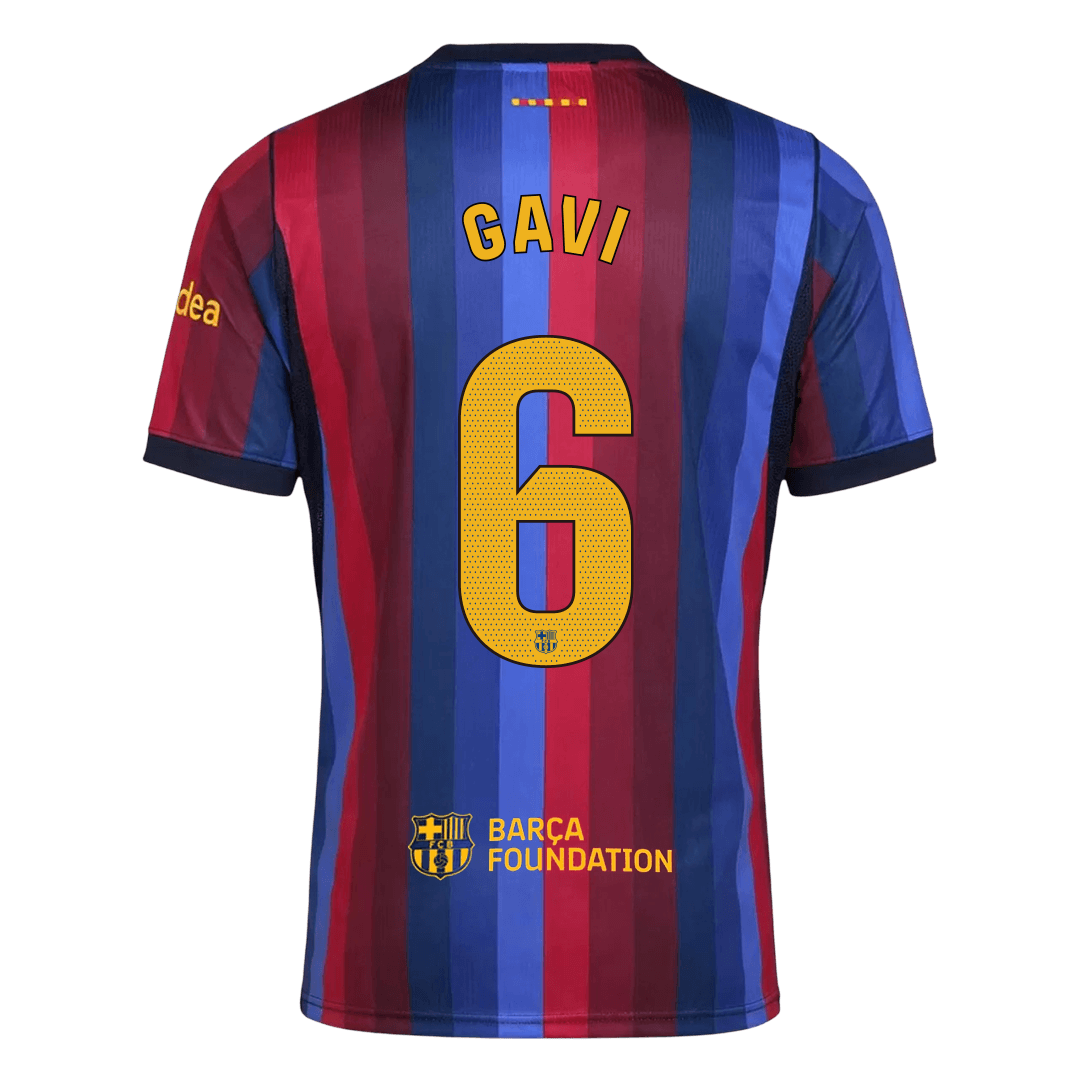 GAVI #6 Barcelona Home Soccer Jersey 2026/27