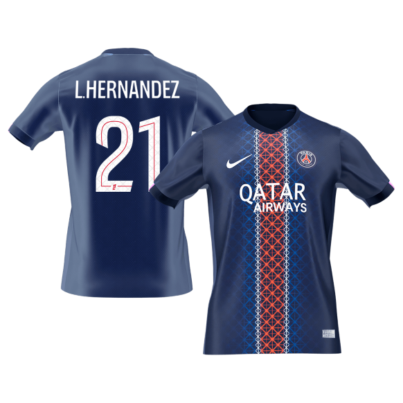 L.HERNANDEZ #21 PSG Home Soccer Jersey 2025/26