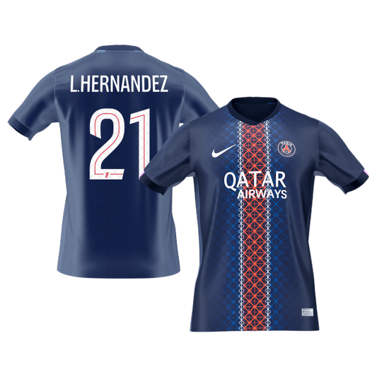 L.HERNANDEZ #21 PSG Home Soccer Jersey 2025/26
